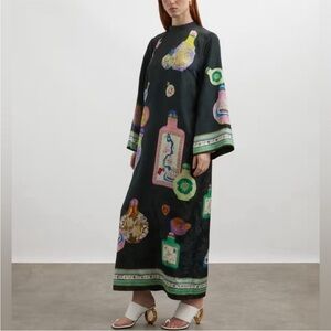 NWOT Alemais Alémais Royal printed jacquard midi dress US Size 6